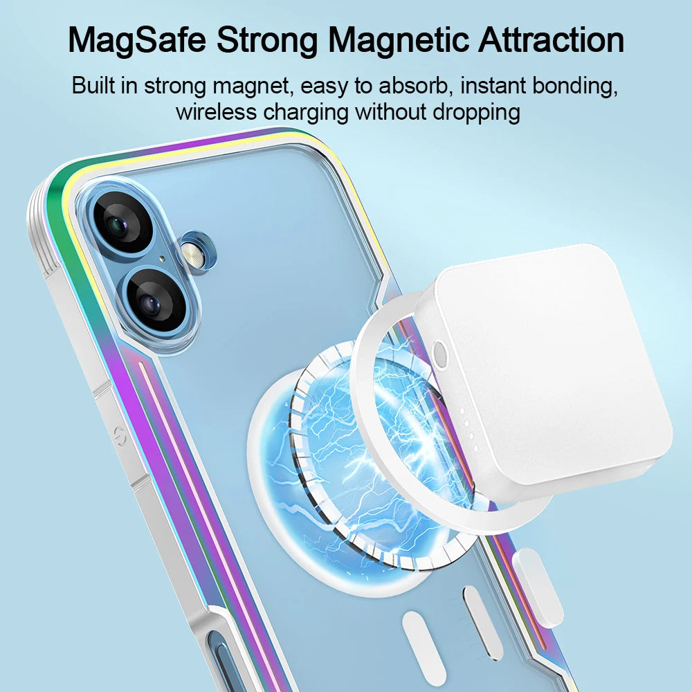 Metal Frame Shockproof Case IPhone 16 15 14 Pro Max With Aluminium + MagSafe