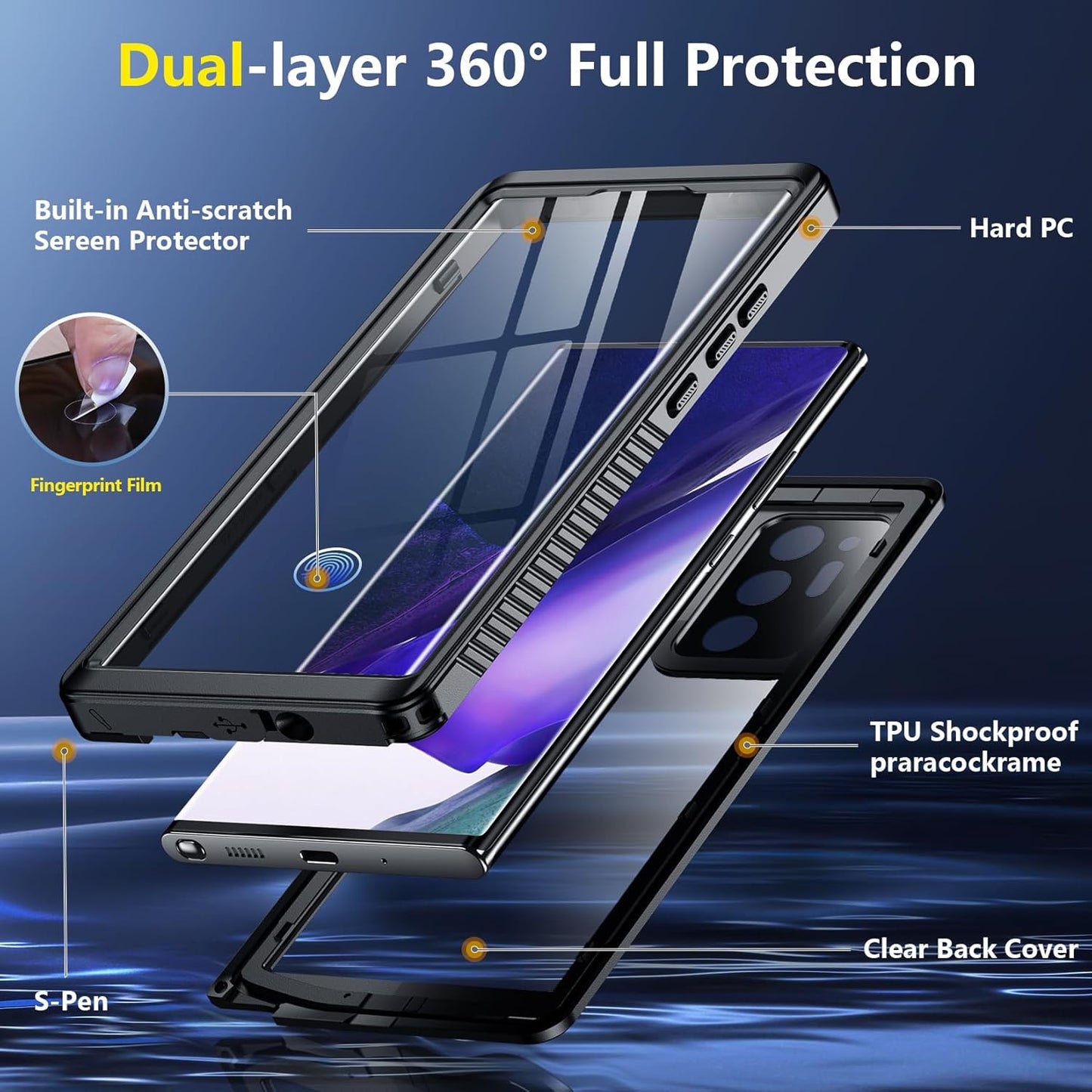 C&T 360º Waterproof IP68 Case For Samsung Galaxy A S Models