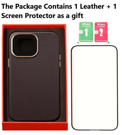 Nappa Leather Case for iPhone 15 14 13 12 Pro Max MagSafe