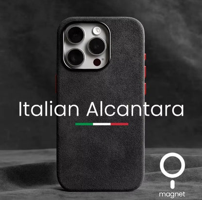 Alcantara Leather Case for iPhone 16 15 14 13 Pro Max Plus Mini ShockProof