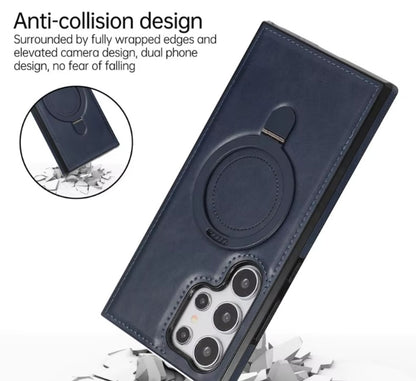 Classic Leather + Kickstand Case For Galaxy S24 S23 S22 Ultra Plus MagSafe Samsung