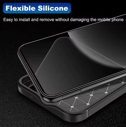 C&T Carbon Fiber Silicone Case For Poco X6 Pro 5G and Redmi Note 13 Pro 5G Shock Proof