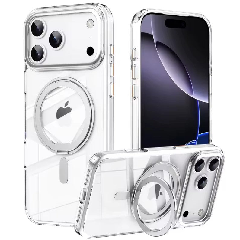 ShockProof + Magnetic Kickstand Case For iphone 17 16 15 14 13 12 11 Pro Max Plus 360° Rotation Ring Holder