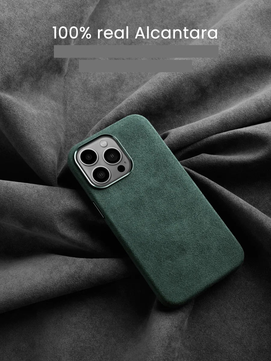 Alcantara Leather Case for iPhone 16 15 14 13 Pro Max Plus Mini ShockProof