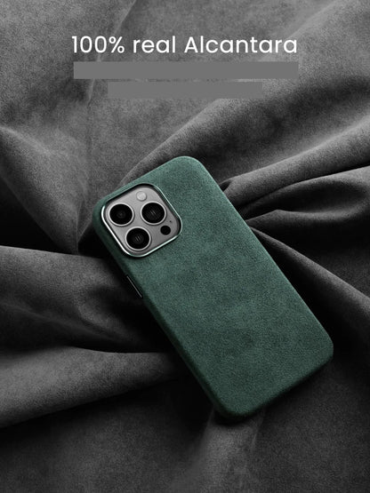 Alcantara Leather Case for iPhone 16 15 14 13 Pro Max Plus Mini ShockProof