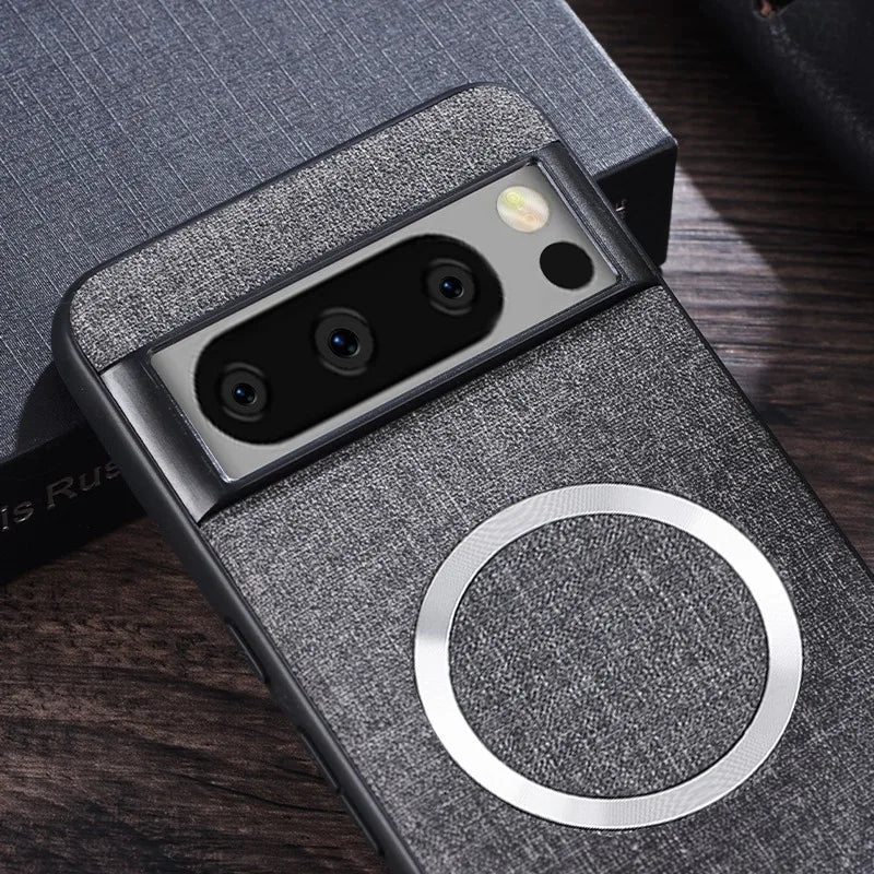 Ctech Classic Fabric Case for Google Pixel 9 8 7 6 Pro XL 7A 8A 6A MagSafe ShockProof