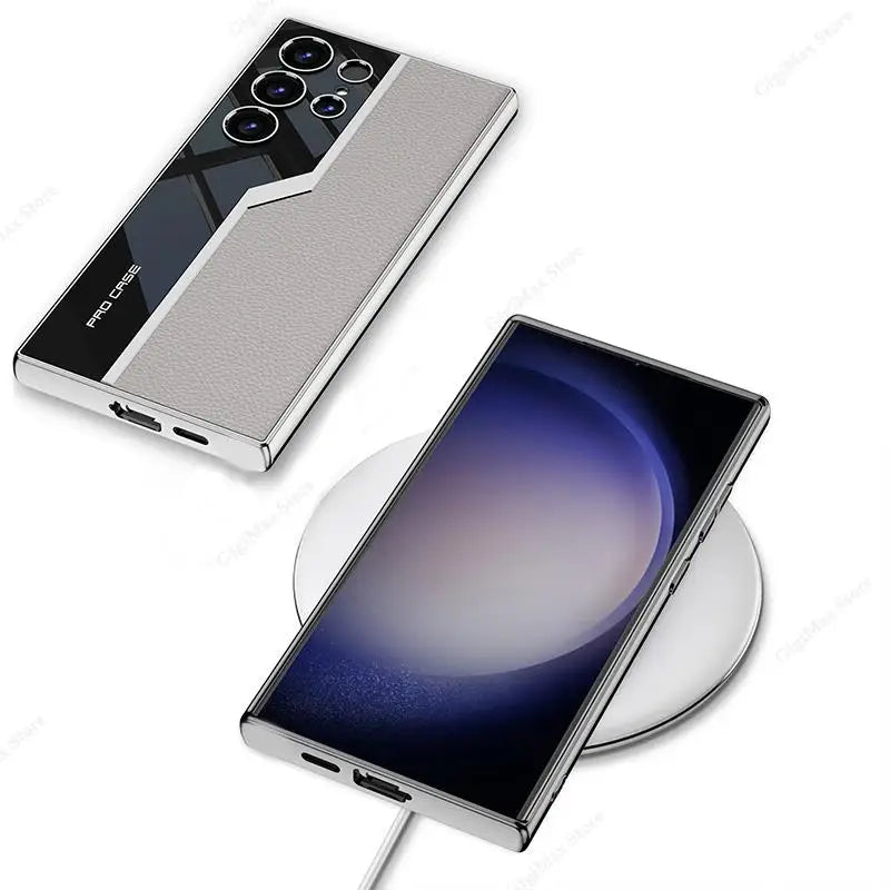 Leather Pro Case for Samsung Galaxy s24 Ultra Plus ShockProof