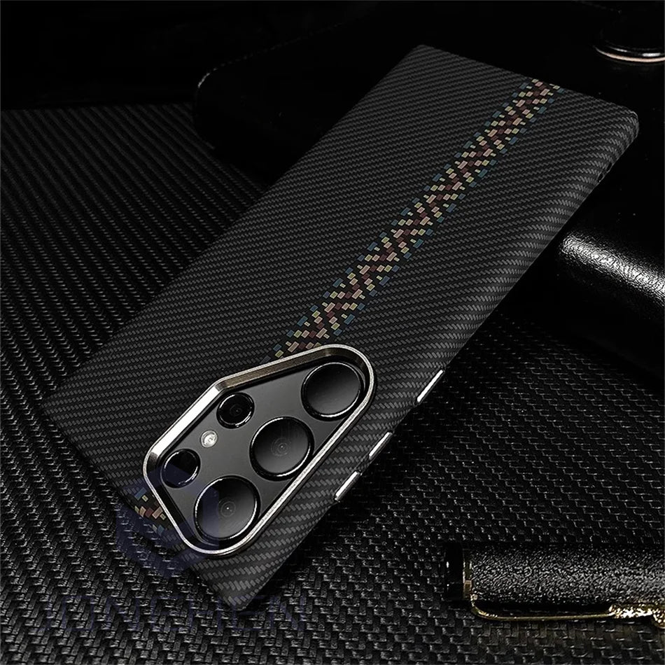 Carbon Fiber Like Case for Samsung Galaxy s23 s24 Ultra Plus + MagSafe