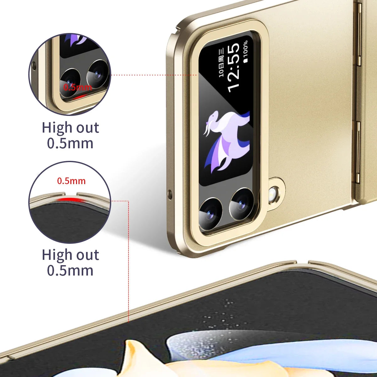 Luxury Electroplated Case ForGalaxy Z Flip 6 5 4 3 5G Samsung ShockProof