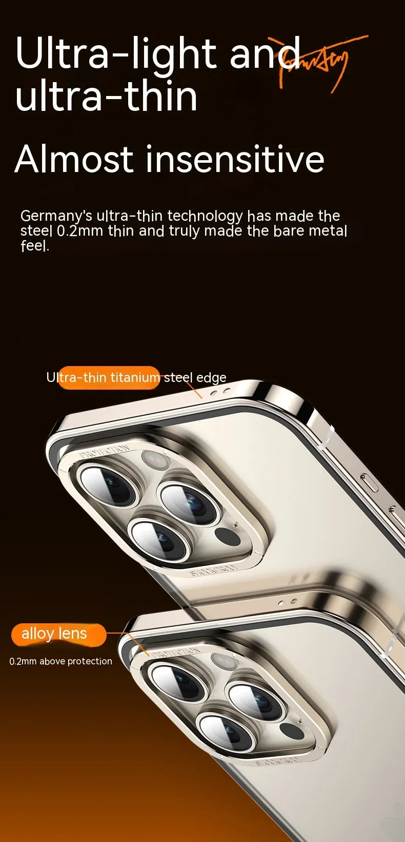 Steel + Alloy Case for iPhone 15 16 Pro max Plus MagSafe Fall Protection