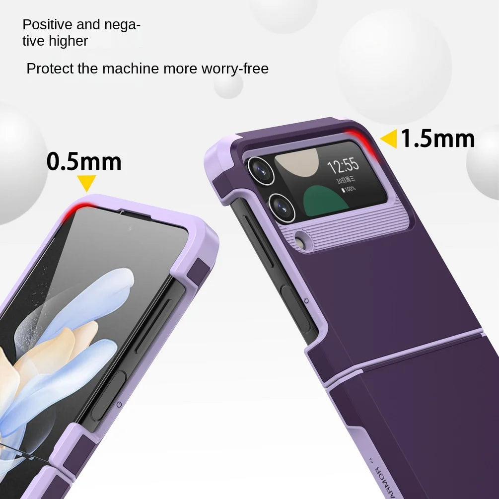 Armor Shockproof Case For Samsung Z Flip 5 4 3 Galaxy Heavy Duty Back Cover