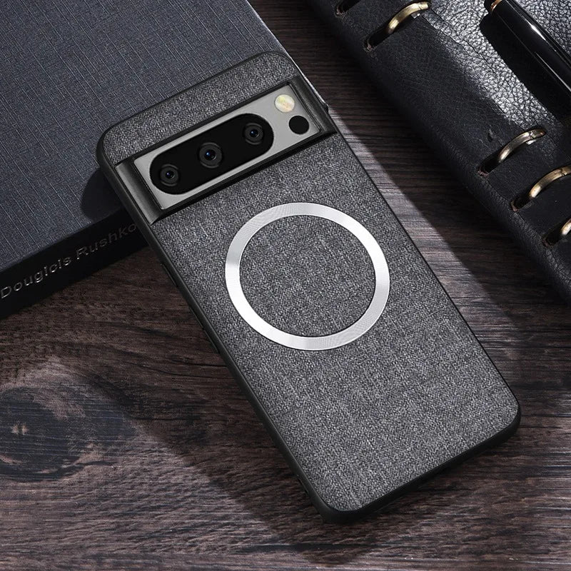 Ctech Classic Fabric Case for Google Pixel 9 8 7 6 Pro XL 7A 8A 6A MagSafe ShockProof