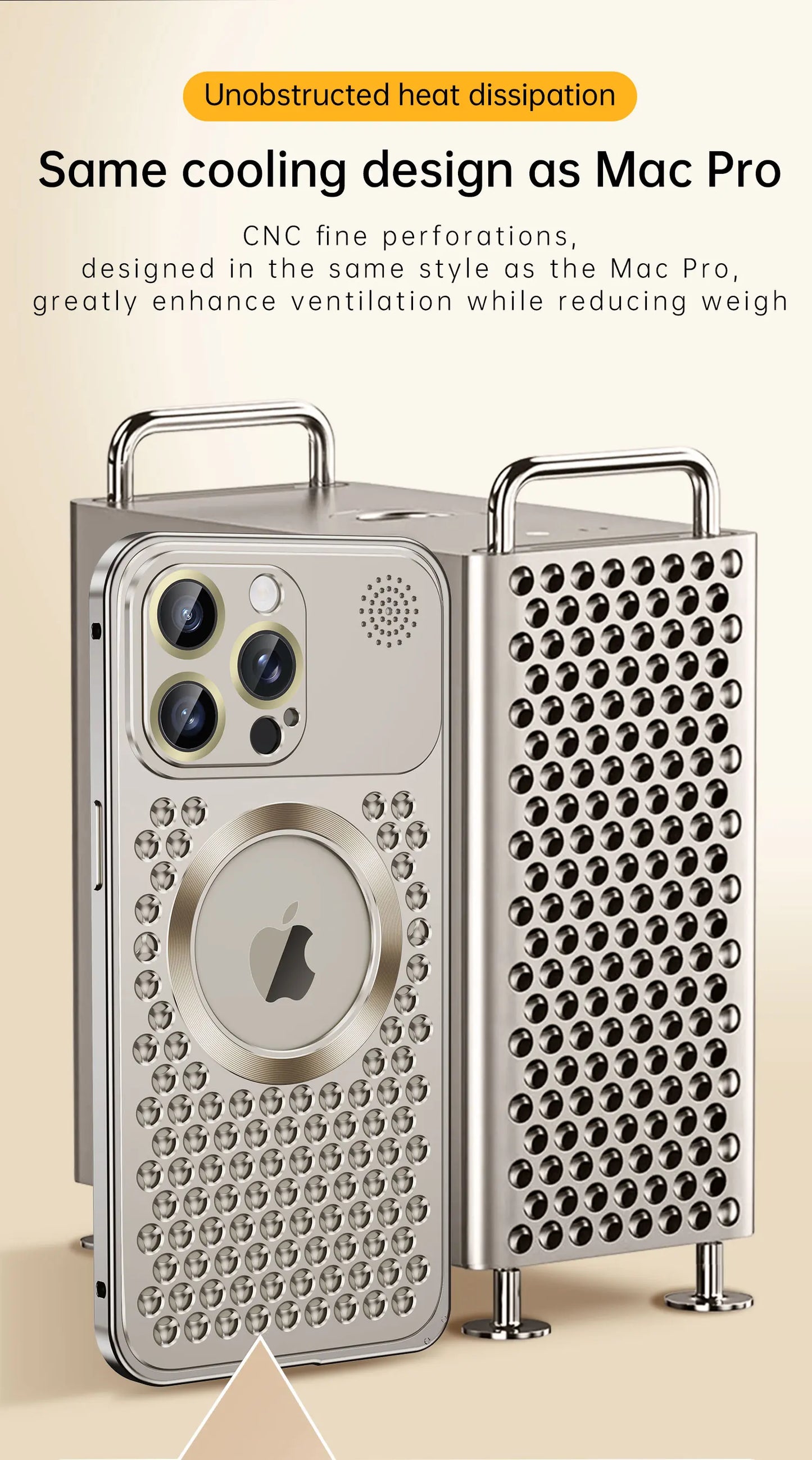 Heat Dissipation Aluminum Case For iPhone 13 12 14 15 Pro Max Plus Anti Drop