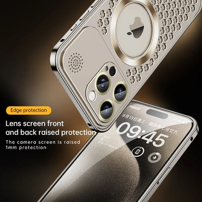 Heat Dissipation Aluminum Case For iPhone 13 12 14 15 Pro Max Plus Anti Drop