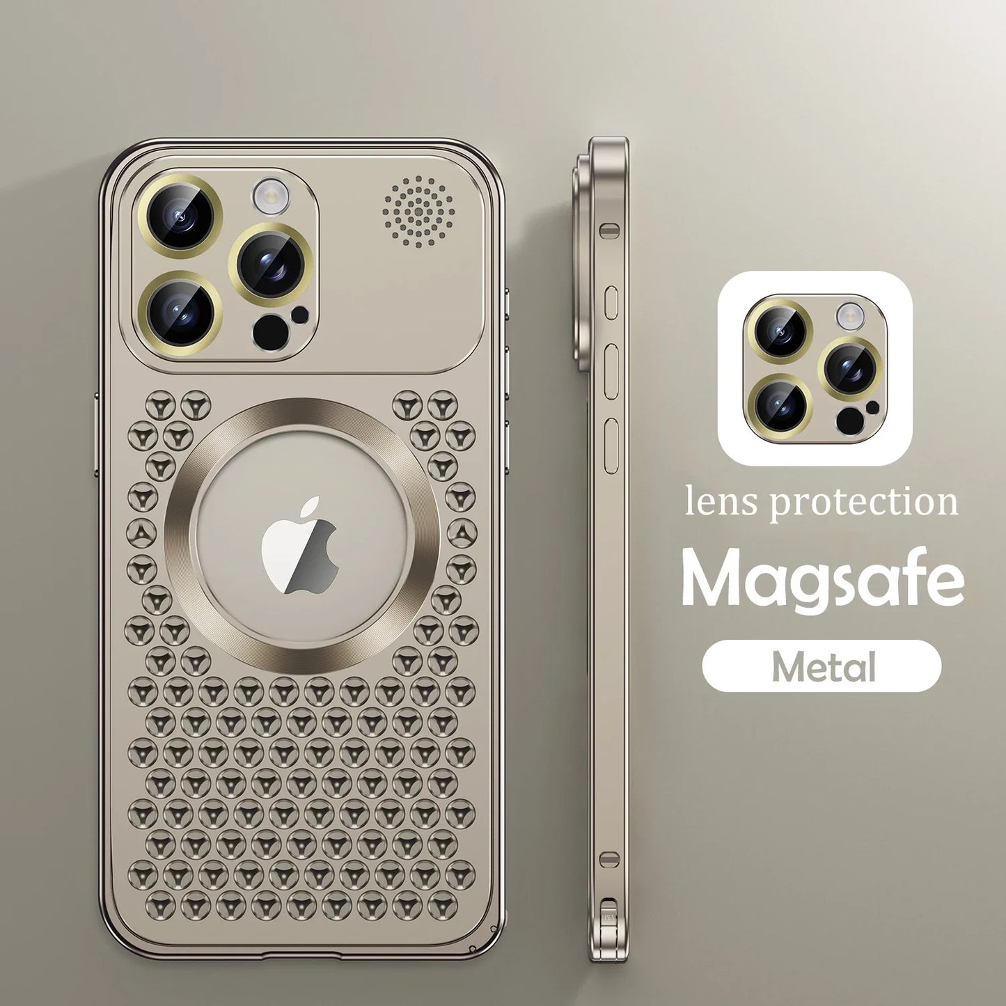 Heat Dissipation Aluminum Case For iPhone 13 12 14 15 Pro Max Plus Anti Drop