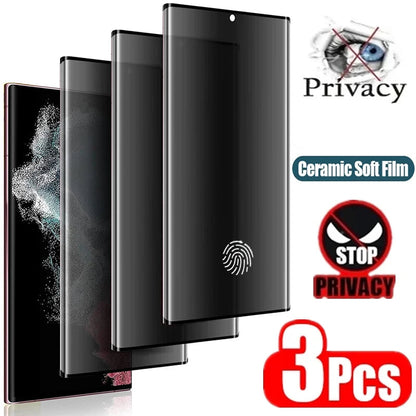 C&T 3 Units Ceramic Privacy Screen Protector for Samsung Galaxy S and Note