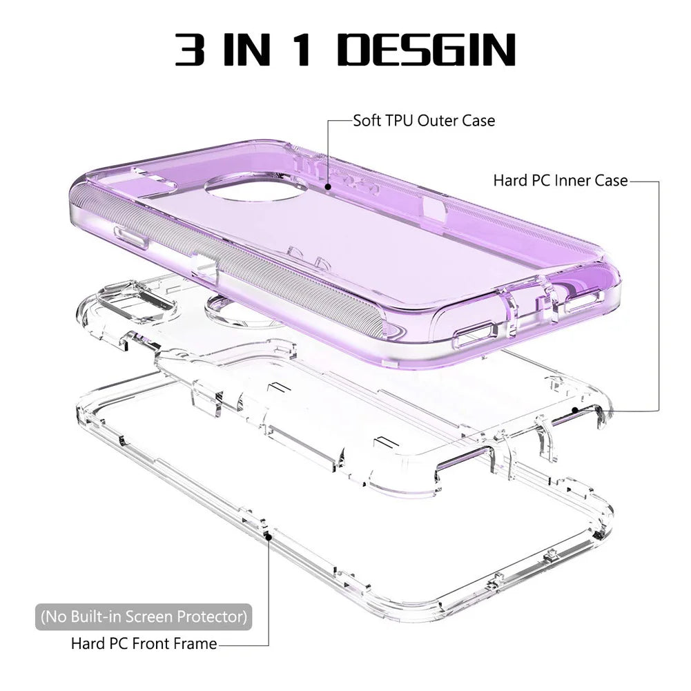 Defender Shockproof Case for iPhone 6 to 16 Pro Max Military Level Protection 360º, MagSafe