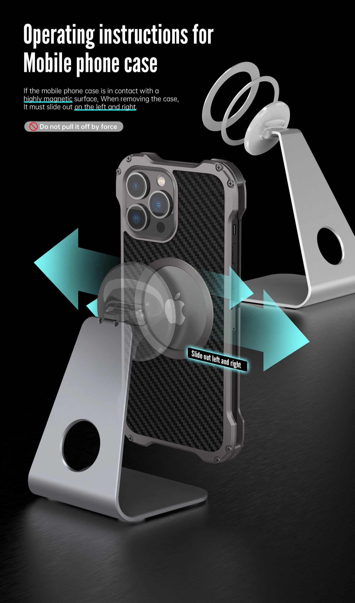 Metal + Carbon Fiber Case For iPhone 16 15 14 13 12 Pro Max MagSafe + Bumper ShockProof