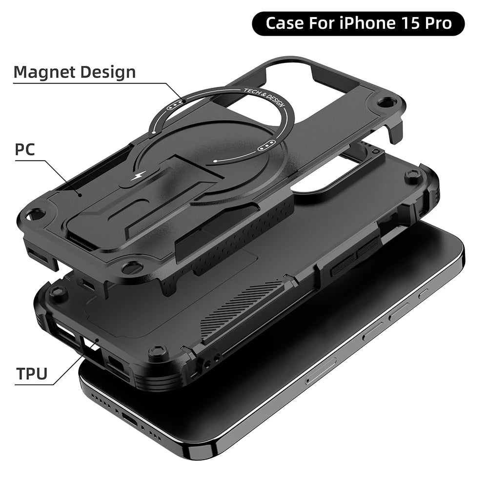 Army Case for iPhone iPhone 15 14 13 12 11 Pro Max + KickStand