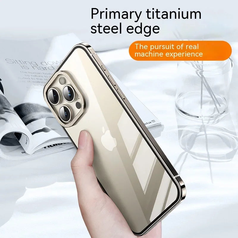 Steel + Alloy Case for iPhone 15 16 Pro max Plus MagSafe Fall Protection