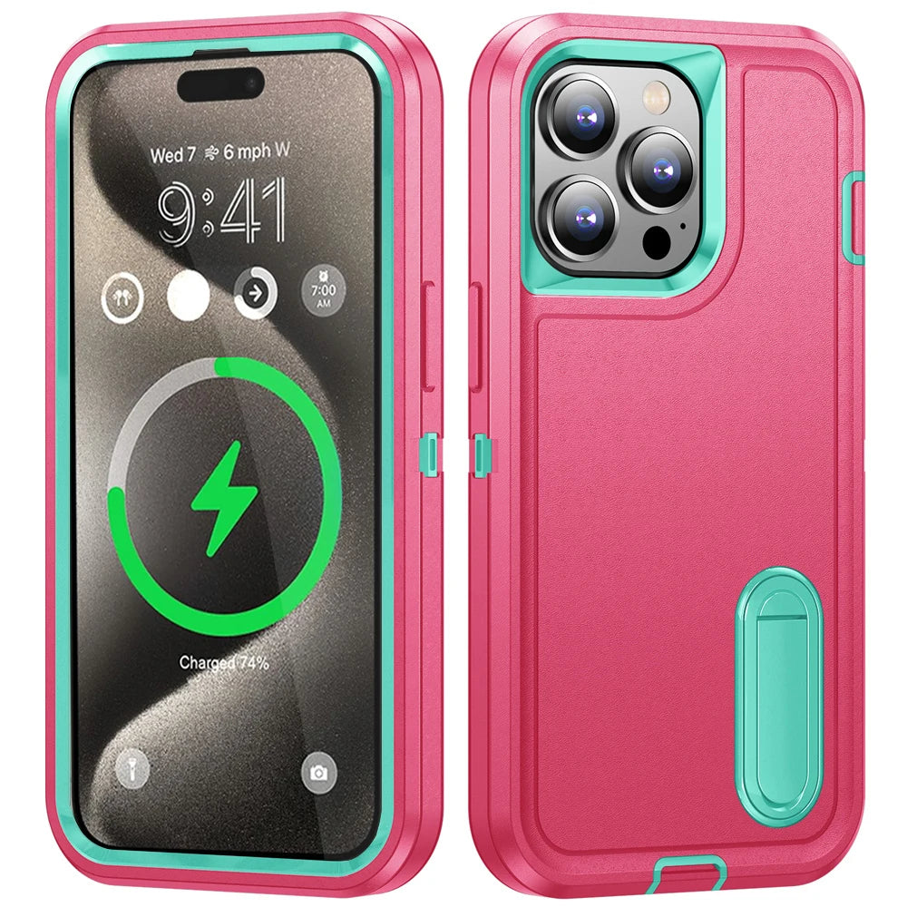 Defender Case with kickstand For iPhone 11 12 13 14 Plus Pro Max Heavy Armor MagSafe