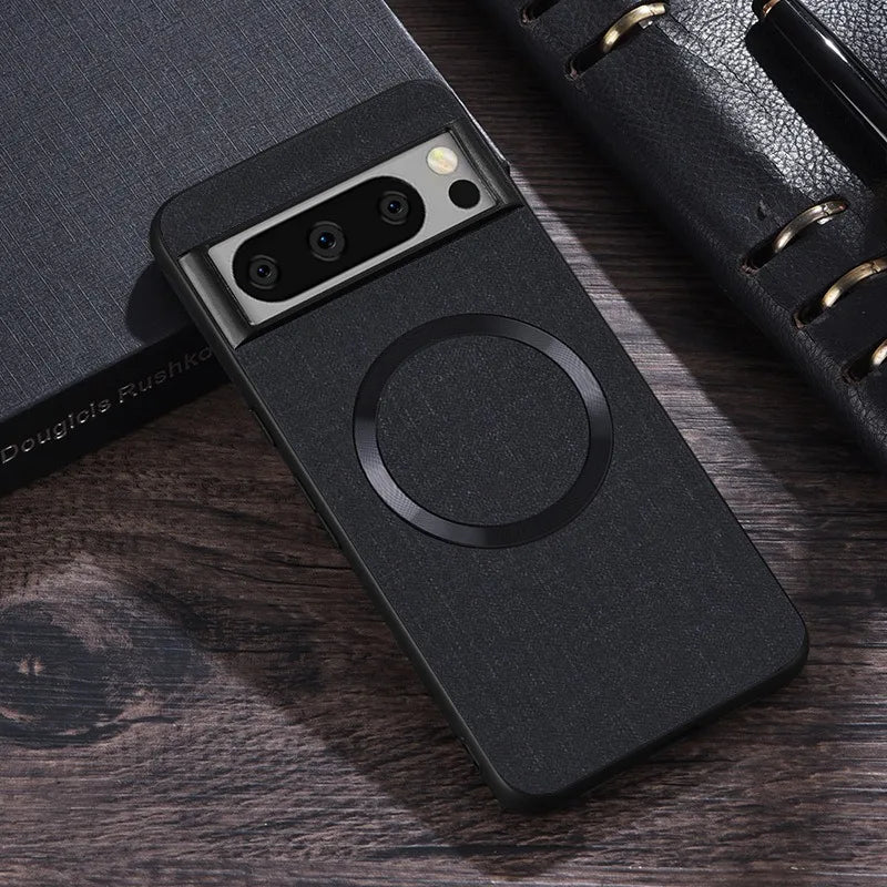 Ctech Classic Fabric Case for Google Pixel 9 8 7 6 Pro XL 7A 8A 6A MagSafe ShockProof