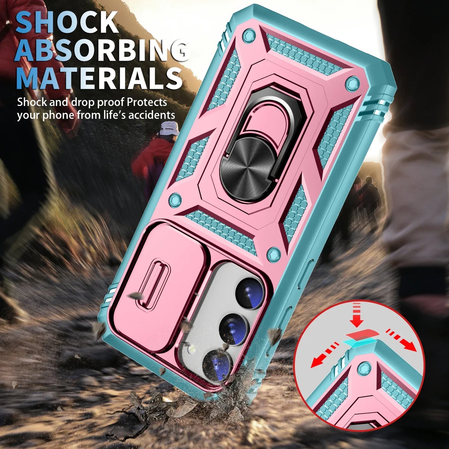 ShockProof + Bracket Case for Galaxy A54 A53 A52 A33 A34 A14 A13 A04s 5G 4G Magnetic