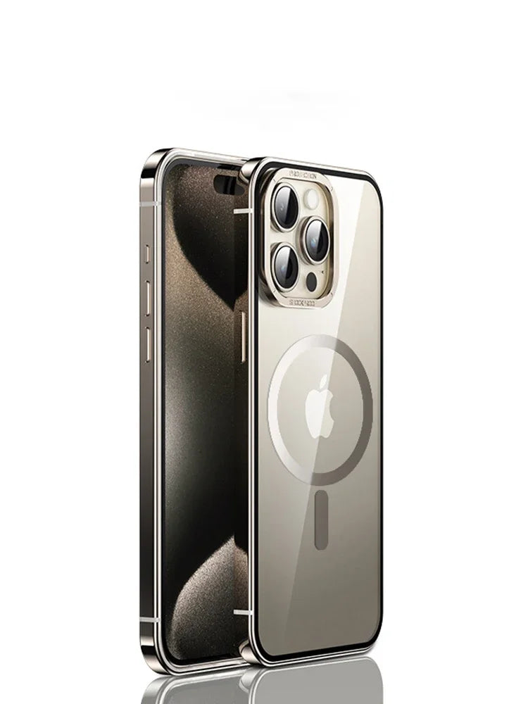 Steel + Alloy Case for iPhone 15 16 Pro max Plus MagSafe Fall Protection