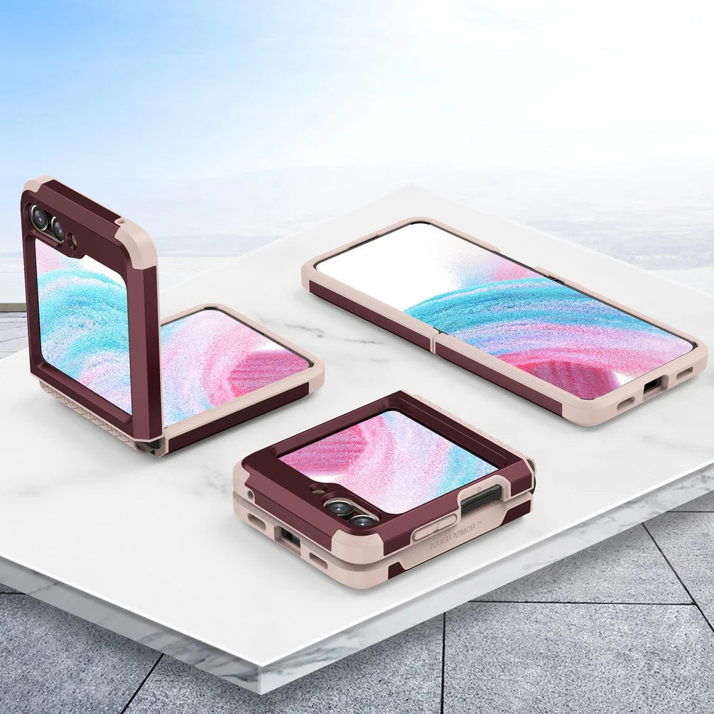Armor Shockproof Case For Samsung Z Flip 5 4 3 Galaxy Heavy Duty Back Cover