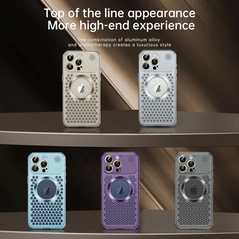 Heat Dissipation Aluminum Case For iPhone 13 12 14 15 Pro Max Plus Anti Drop