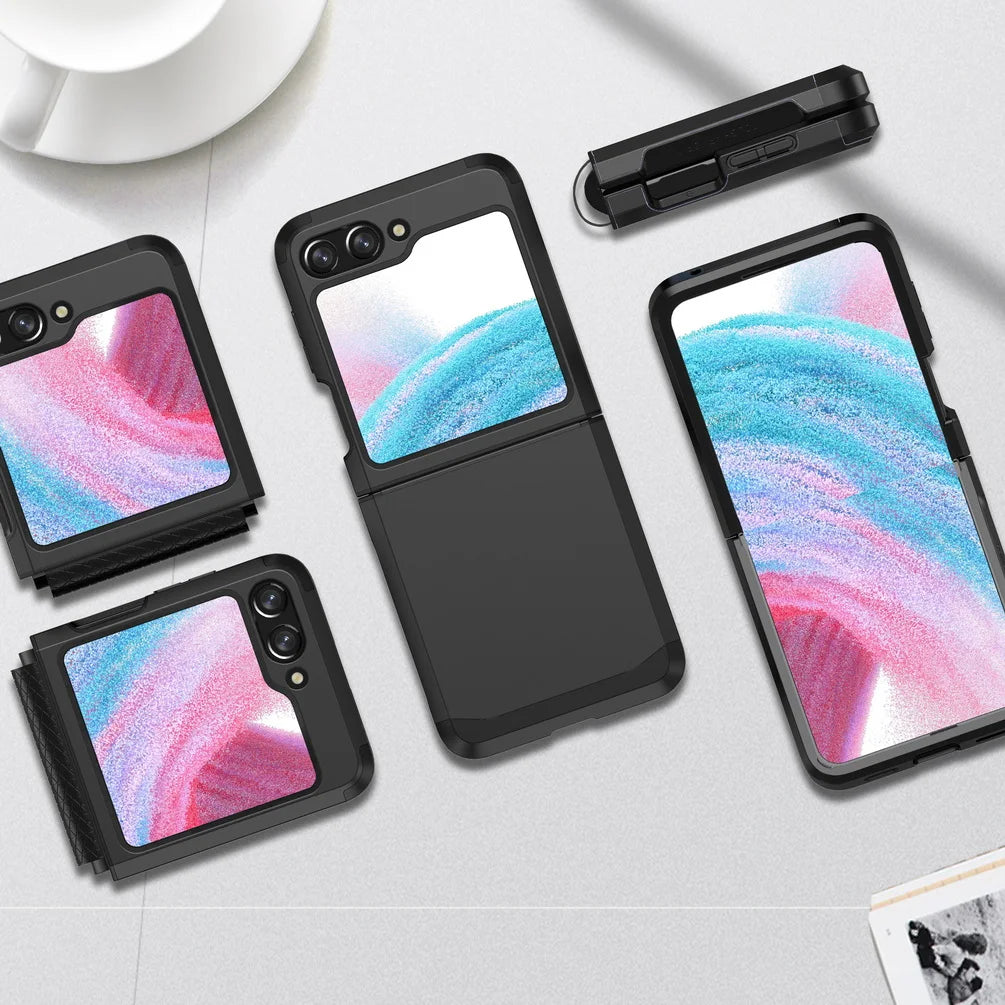 Armor Shockproof Case For Samsung Z Flip 5 4 3 Galaxy Heavy Duty Back Cover