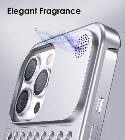 Heat Dissipation Metal Case For iPhone 12 13 14 15 16 Pro Max Plus Aromatherapy Cooling