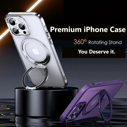 ShockProof + Magnetic Kickstand Case For iphone 16 15 14 13 12 11 Pro Max Plus 360° Rotation Ring Holder