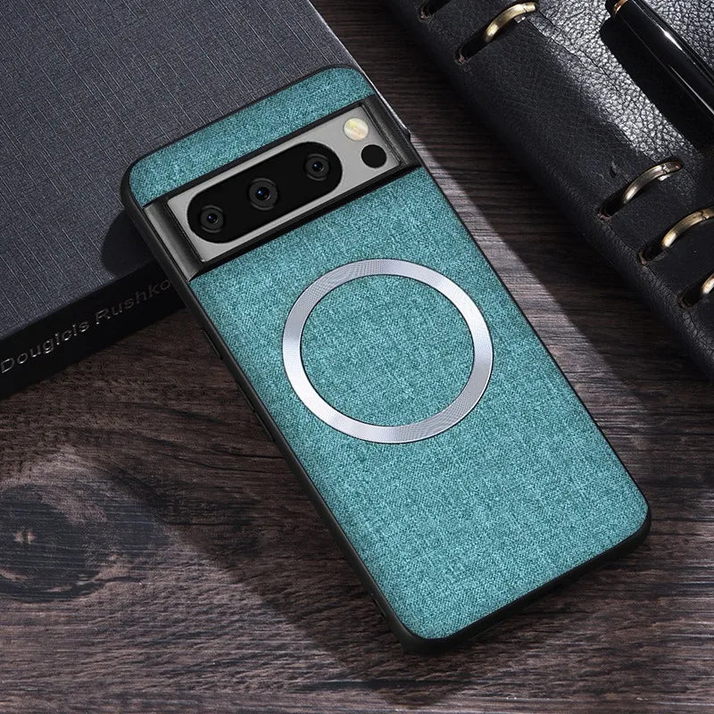 Ctech Classic Fabric Case for Google Pixel 9 8 7 6 Pro XL 7A 8A 6A MagSafe ShockProof