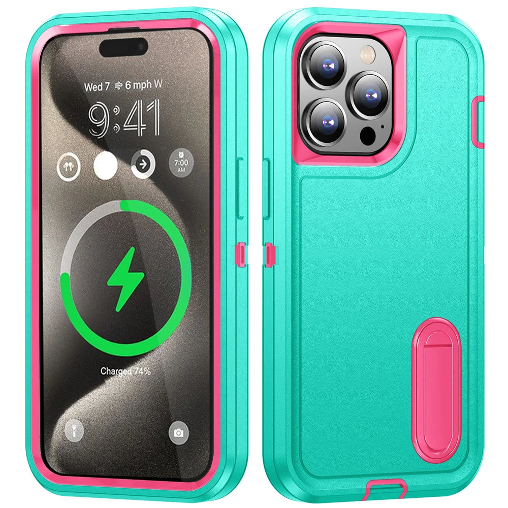 Defender Case with kickstand For iPhone 11 12 13 14 Plus Pro Max Heavy Armor MagSafe