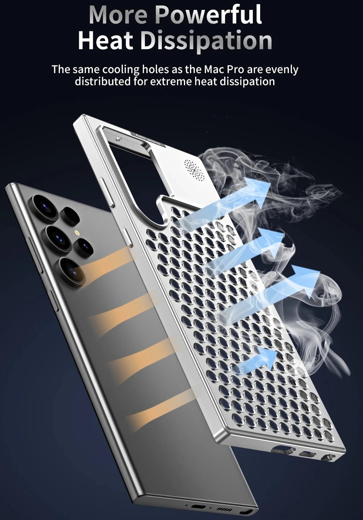 Heat Dissipation Aluminum Case For Galaxy s22 s23 s24 Ultra Plus Samsung Shockproof