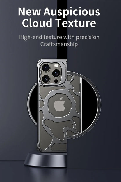 Aluminium Metal Case For iPhone 13 14 15 16 Pro Max Invisible Bracket MagSafe