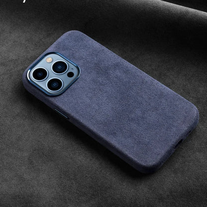 Alcantara Leather Case for iPhone 16 15 14 13 Pro Max Plus Mini ShockProof