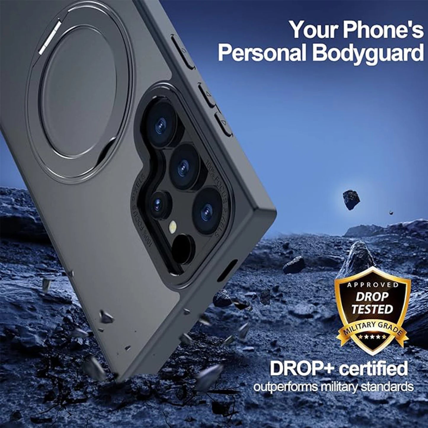 Metal 360º Bracket Case for Galaxy S24 S23 S22 Ultra Plus Samsung ShockProof