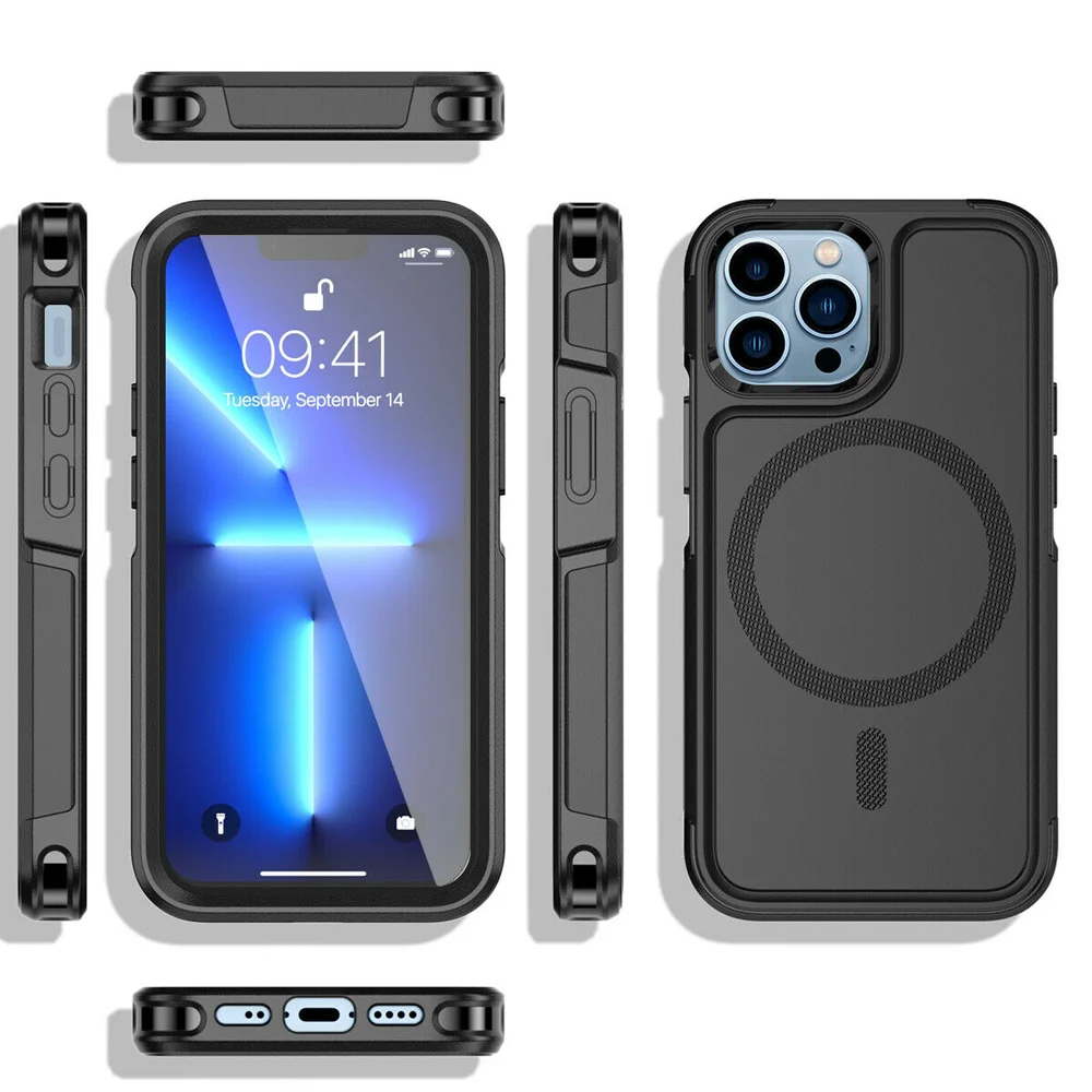 Shockproof Shield Case For iPhone 16 15 14 13 12 11 Pro Max Plus Mini