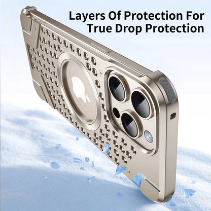 Heat Dissipation Metal Case For iPhone 13 14 15 16 Pro Max MagSafe Magnetic