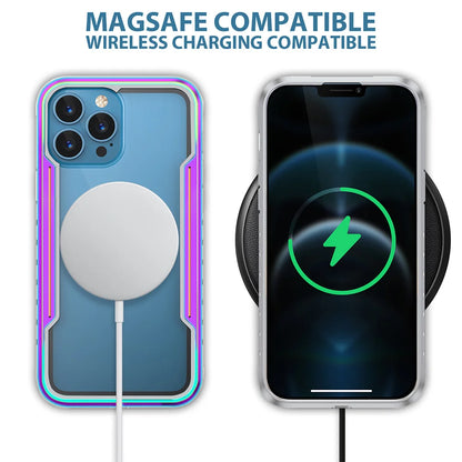 Metal Frame Shockproof Case IPhone 16 15 14 Pro Max With Alumínion + MagSafe