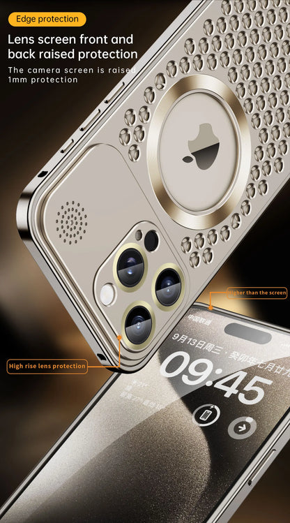 Heat Dissipation Aluminum Case For iPhone 13 12 14 15 Pro Max Plus Anti Drop