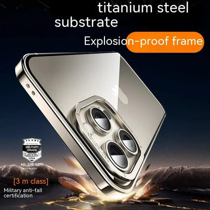 Steel + Alloy Case for iPhone 15 16 Pro max Plus MagSafe Fall Protection
