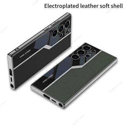 Leather Pro Case for Samsung Galaxy s24 Ultra Plus ShockProof