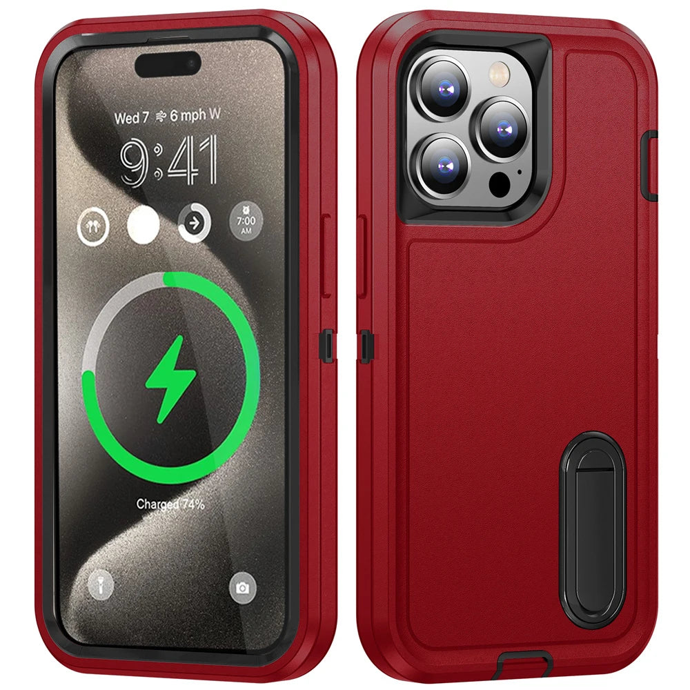 Defender Case with kickstand For iPhone 11 12 13 14 Plus Pro Max Heavy Armor MagSafe