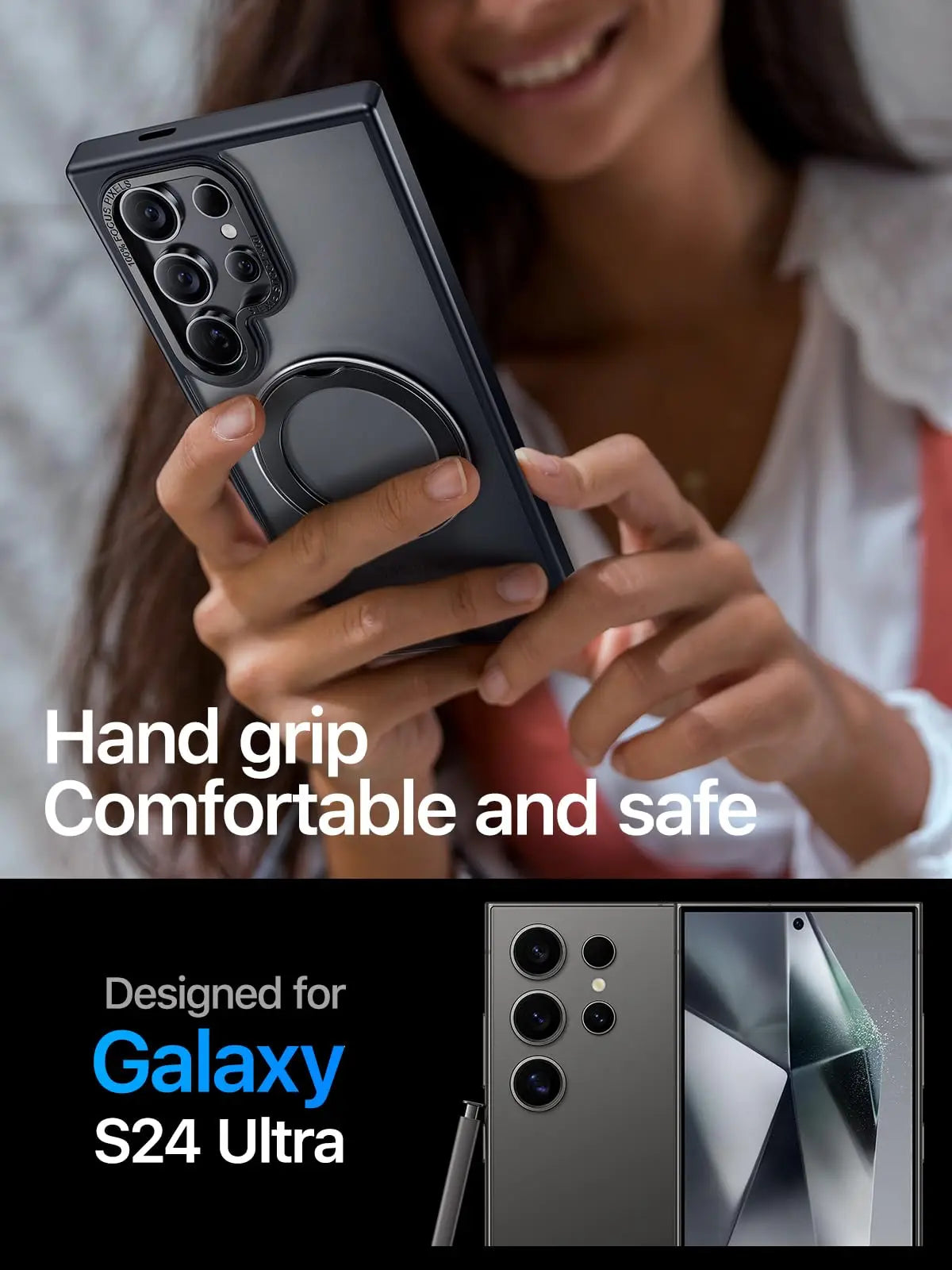 Metal 360º Bracket Case for Galaxy S24 S23 S22 Ultra Plus Samsung ShockProof
