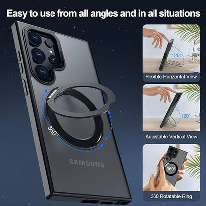 Metal 360º Bracket Case for Galaxy S24 S23 S22 Ultra Plus Samsung ShockProof