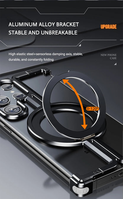 Frameless Aluminum Case for Galaxy S23 S24 Ultra Plus Shockproof Samgung MagSafe