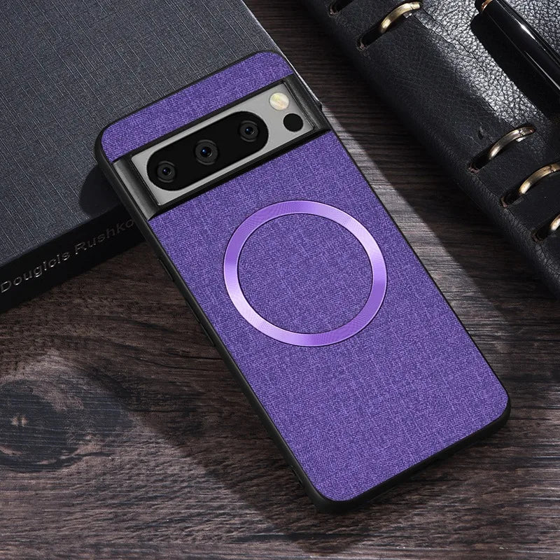 Ctech Classic Fabric Case for Google Pixel 9 8 7 6 Pro XL 7A 8A 6A MagSafe ShockProof